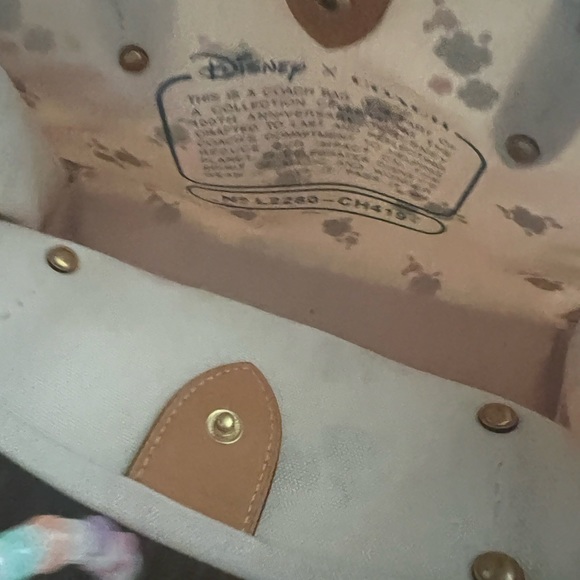 Coach x Disney Floral Mickey Recycled Canvas Tote Bag - Picture 9 of 10